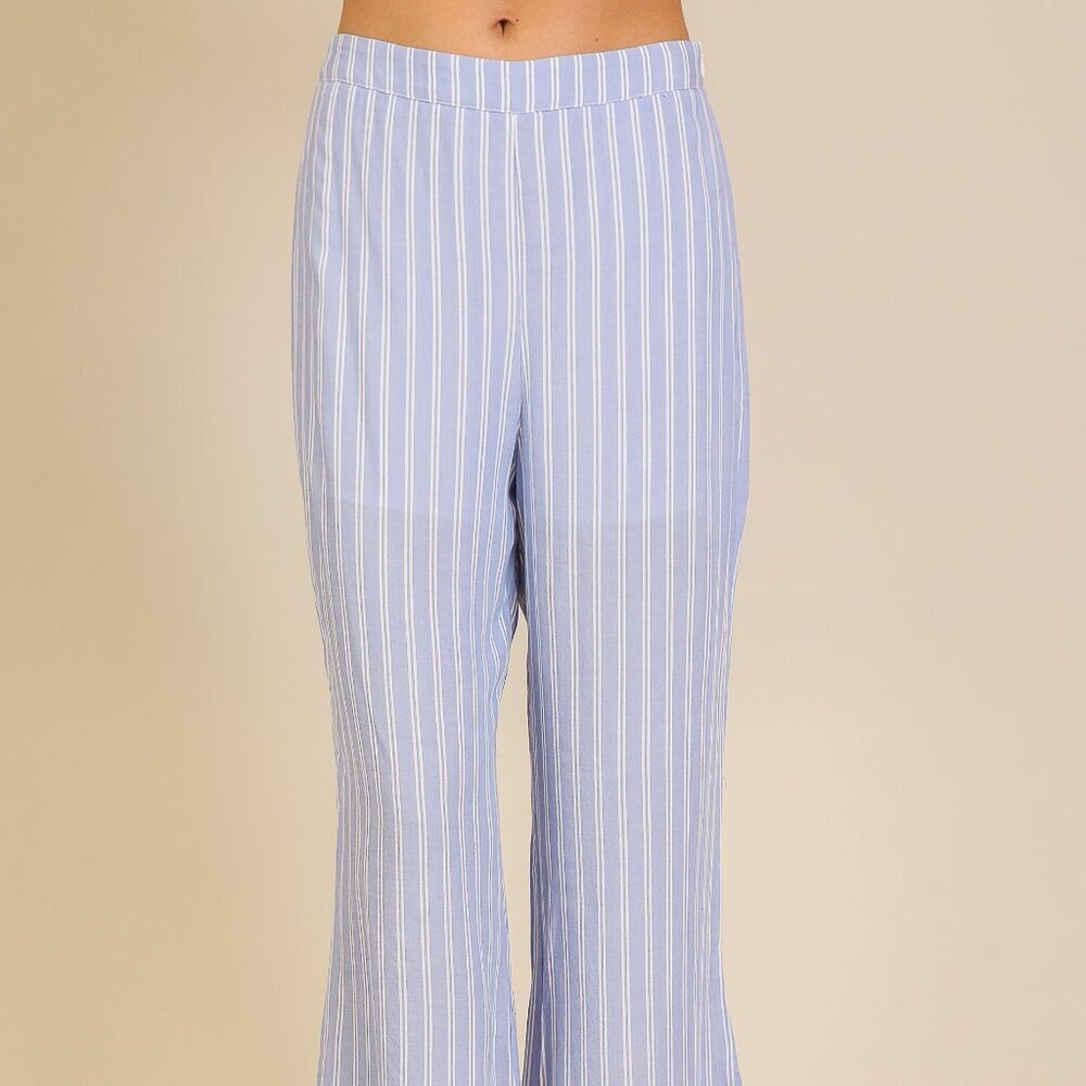 LUMIERE SEASIDE STRIPES CROPPED TROUSERS